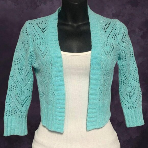 00s Suzy Shier Glitter Cardigan - Picture 1 of 6